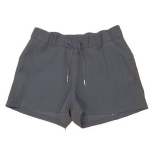 Lululemon Athletica Black On the Fly Drawstring Shorts Women's Size 6